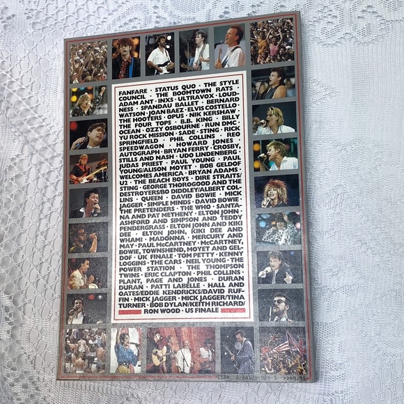 Official Live Aid Book Bob Geldof 1985 Concert Book 80s Artists Queen Santana - Picture 7 of 11